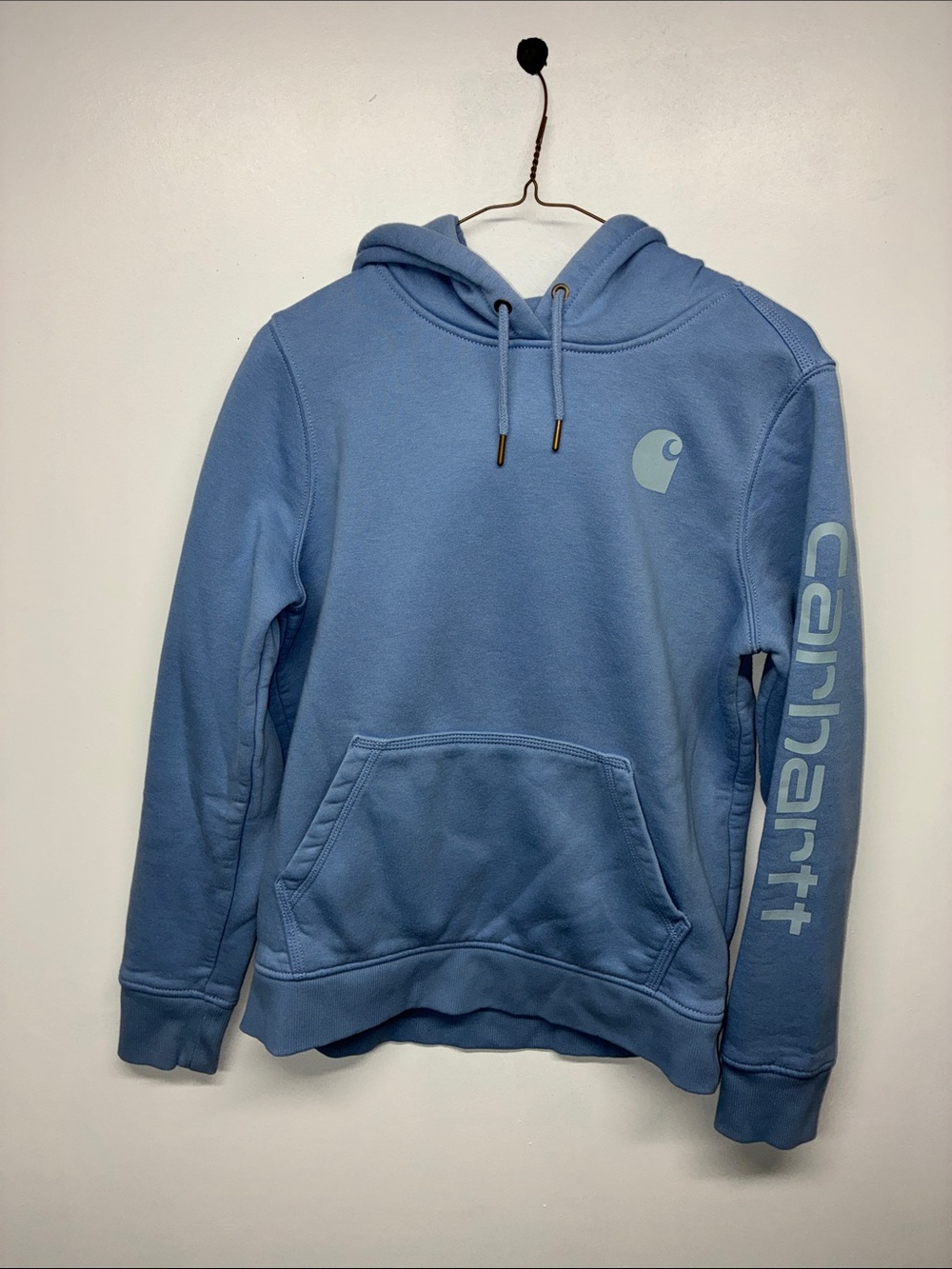 Carhartt Boys/Girls Light Blue Crewneck Hooded Sweatshirt